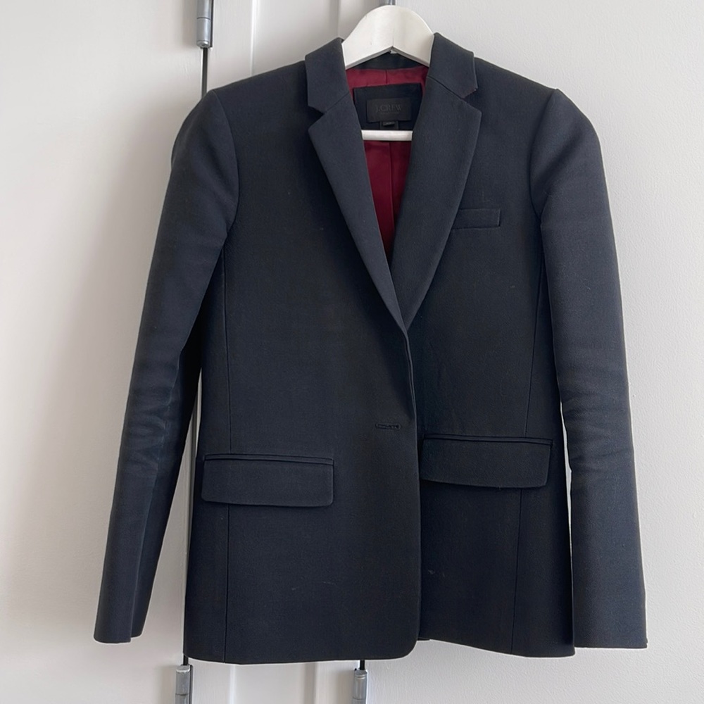 J crew wool blended suit jacket